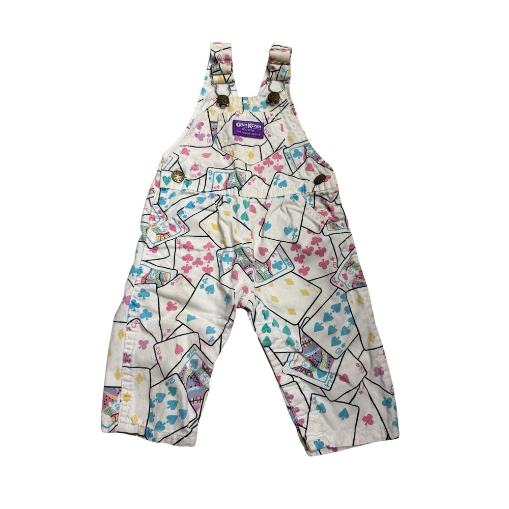 Vintage Oshkosh B'Gosh Poker Playing Cards Overalls 6-9 months
